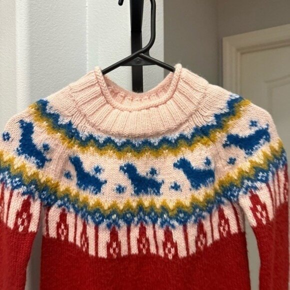 Rachel Antonoff 60% Alpaca Oscar Fairisle Dachshund print sweater Size XS Knit - Picture 4 of 10